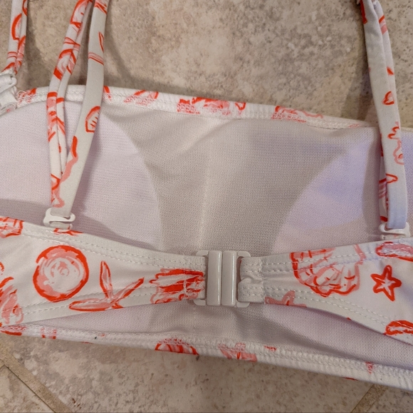 Primark UK Orange Red and White Seashell Bikini, NWT - Picture 4 of 11